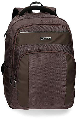 Movom Clark Sac à dos adaptable avec sortie USB pour ordinateur portable Marron 32x46x14,5 cms Polyester 17,3 21.34L