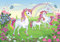 Vlies Fototapete Kinderzimmer Mädchen Kinder Kindertapete Wandtapete Tapete UV-Beständig Montagefertig (368x254 cm - 4 Bahnen, Einhorn Schloss 13239)