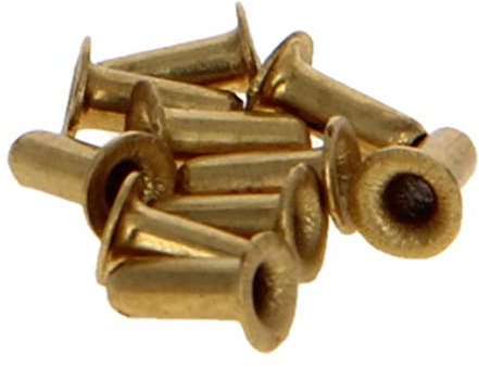 MroMax Hohlnieten, 0,5 cm x 0,2 cm (Länge x Außendurchmesser), Durchgangsloch, Kupfer, Hohlnieten, doppelseitig, Leiterplatte, 200 Stück