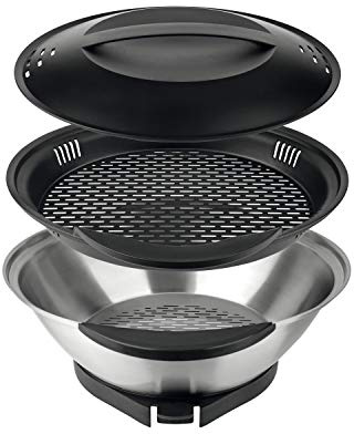 Taurus Mycook Vaporera de inox - Conjunto completo de vaporera de 2 niveles para robot de cocina Mycook Touch, Mycook One y Mycook Easy para cocinar al vapor. Cocción al vapor.