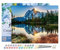 Figured'Art Peinture par Numéro Adulte avec Cadre Lac et Reflet de Montagne - Activité Manuelle Kit de Loisir Créatif DIY Numéro d'Art Complet - 40x50cm toile tendue sur châssis