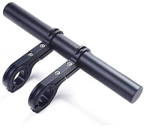 MAGICVOGEL Fahrrad Lenkerverlängerung 30cm extra Länge Fahrradlenker Extender Aluminiumlegierung Bike Lenker Erweiterung Doppel Klammern für GPS Lampe Golcke Tacho Kamera (Schwarz)