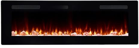 Dimplex Elektrokamin Sierra 60 /152cm - Elektrokamin mit Heizung und Kaminfeuer - Realistischer LED Flammeneffekt - Einbauen, Aufhängen oder Freistehend - App Bedienung - 152,4cm