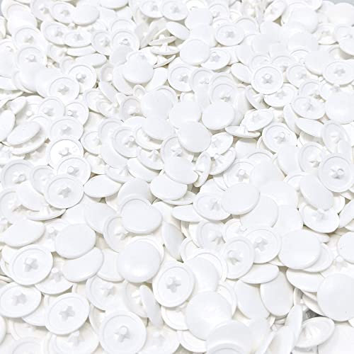 Pozidriv-Abdeckkappen, Pozidriv-Abdeckungen für PZ1-, PZ2-, PZ3-, PZ4- und PZ5-Schrauben, hergestellt in Deutschland (weiß, Pozi Nr. 2, 12 mm Kopf x 1,7 mm tief, siehe zweites Bild für