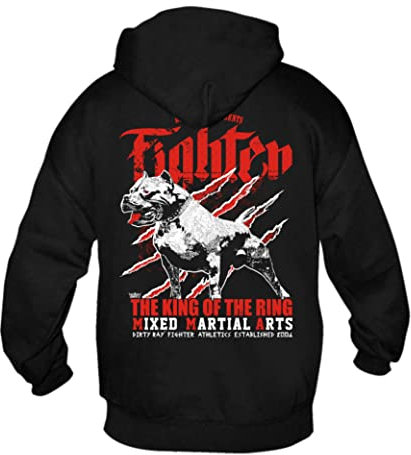 Dirty Ray Kampfsport MMA The King of The Ring Herren Kapuzenpullover B74C (XL)