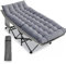 DRMOIS Feldbetten Klappbar Campingbetten, Campingliege Übergroßes 81 cm breites, tragbares, faltbares Outdoor, Tragkraft 400 kg- mit Isomatte Matratze, Grau, Größe XXL