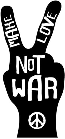Aufkleber #Peace Make Love Not War Schild Folie selbstklebend | 9,5x20cm Made in Germany