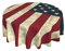 Amerikanische Flagge Vintage USA-Flagge Runde Tischdecke | 60 Zoll Durchmesser | Runde Tischabdeckung | Tischdeko | Staubdicht Falten | Buffettisch, Partys, Feiertagsessen