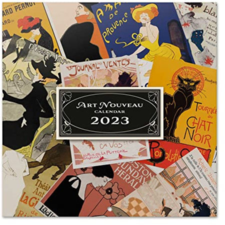 Grupo Erik Wandkalender 2023, Art Noveau 16 Monate, Kalender zum Aufhängen von September bis Dezember, Kalender 2023 Wandkalender, Familienkalender 2023, offizielle Lizenz, FSC zertifiziert