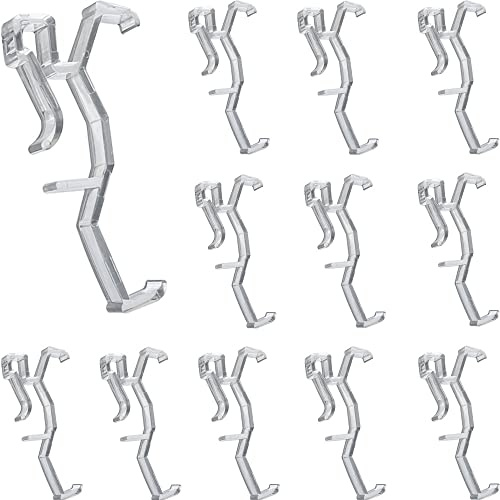 Valance Clips 20pcs 2.5inch Clear Plastic Hidden Retainer Holder Clip for Window Blind Valance,Horizontal Faux & Wood Blinds Parts