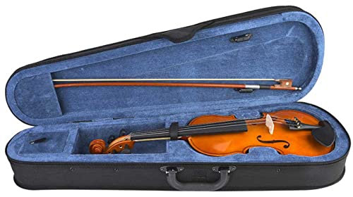 Geigen für Anfänger Linkshänder Geige Natürliche handgefertigte akustische Geige mit Bogen Kolophoniumbeutel Musikinstrumentenzubehör Kohlefasergeige(Cyllde)
