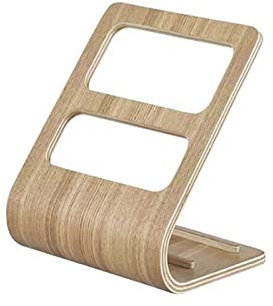 MISNODE Étagère à télécommande avec organiseur multimédia à 2 emplacements, support de télécommande en bois rustique, support de table TV, boîte de rangement verticale, marron