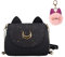 AlloFuu Crossbody Bag Damen Groß,Damen Sailor Moon Cosplay Bag,Schultertasche Schwarz Hobo Bag Moonbag Festival Tasche