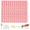 Silikon Backmatte Halbkugel Backmatte Hundekekse 130 Loch Backmatte Hundekekse mit Rakel und Schaber für DIY Hundekekse und Leckerlis