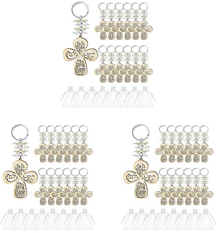 IGUATU 60 Stück Taufgeschenk Schlüsselanhänger Schlüsselanhänger Design Schlüsselanhänger mit Tasche für Erstkommunion