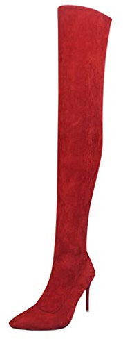 Stivali Gomma Donna Alti Scarpe da Donna Stivali Moto Stivali Moto Donna Stivali Donna Ciabatte Donna estive casa Sandali Uomo Pelle Rosso-A 38