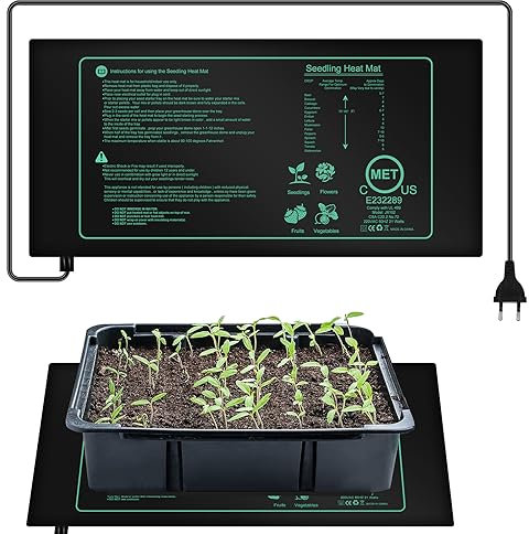 Vegena Heizmatte Pflanzen, Amphibien Pet Mat, Reptil Dragon Temperatur Heizkissen, Heizmatte Wärmematte Heizkissen Zimmergewächshaus Für Pflanzen Sämlinge, Reptilien 10 * 20.75 Inch