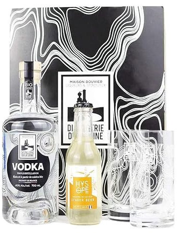 Coffret Moscow Mule Distillerie de la Seine - 1 Vodka 70 cl, 2 verres de dégustation, 2 Ginger Beer - Produits-Normandie