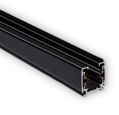 INNOVATE EUTRAC 3 Phasen Schienensystem Aufbauschiene 2 Meter | Hochvolt Stromschiene dreiphasig | LED Stromschiene kompatibel mit 3 Phasen Strahler & Adapter von Erco, Nordic Aluminium, Zumtobel