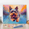 TISHIRON Peinture par numéros avec pinceaux Yorkshire Terrier Chien DIY Peinture par numéros pour adultes Chiot Peinture par numéros Kits sur toile Artisanat 40 x 50 cm (Sans cadre)