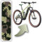 Designfolie für E-Bike Akkucover für CUBE Stereo | Reaction Hybrid Modelle, Rahmenschutz eBike, Fahrrad Aufkleber, Bike Sticker (Cube Abdeckung 20-04377, 21-11463, 20-01818, Green ´n´ Brown matt)