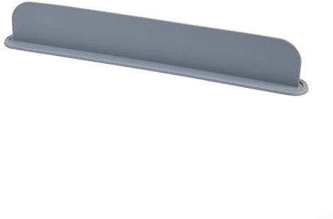 Pattina per lavello dell'acqua, 52 x 8,5 x 5 cm, con ventosa a prova di olio, paraspruzzi (grigio)