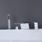 XJTNLB Robinet Douche Baignoire Mitigeur Cascade Baignoire 4 Trous Robinet de Douche avec Flexible de Douche Chrome,4 Trous