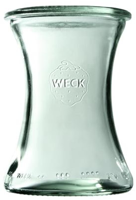 Weck Deli Glas 370 ml 6 Stück | Zum Einmachen von Konserven, Säften, hermetischer Aufbewahrung von trockenen Zutaten