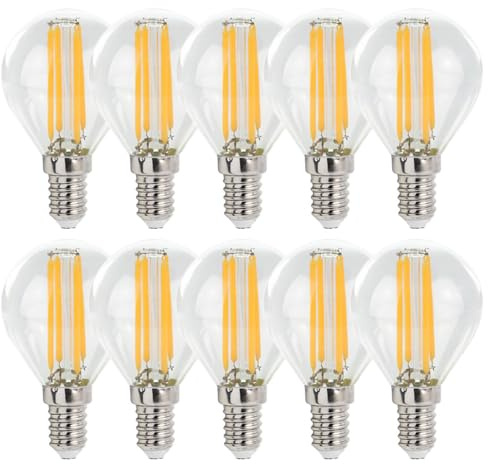 NCC-Licht LED Lampe P45 Tropfen E14 6W 900lm Neutralweiß 4000K | LED Leuchtmittel aus klarem Glas, sachliches Licht ideal für Wohn- und Arbeitsbereiche