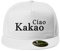 DELUNO Ciao Kakao Baumwolle Baseball Cap Basecap Unisex Kappen Sport Reisen Style Kappe Mütze Weis (Cap-504-Weiß)