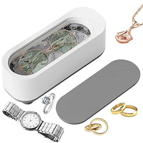 Ultrasonic Jewellry Cleaner,300 ml Jewellery Cleaner,Portable Professional Silver Cleaner for Ring,Earring,Necklace,Pandora Bracelets,Watch,Dentures