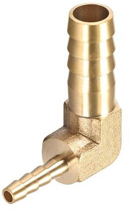 METALLIXITY Forma L Ottone Barra Raccordo (10mm x 4mm) 1pz, Barra Riduttore - per Carburante Aria Acqua Olio Gas