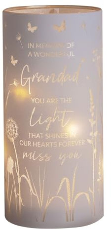 Widdop Thoughts of You LED Memorial Tube Light - Grandad - Commemorative Light Present Memory Sentimental Message
