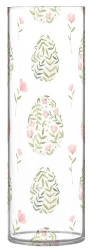 Kunststoff-Vasen mit Aufschrift Happy Easter Eggs, Blumenmotiv, 30 x 9 cm, Hochzeitsvase, ästhetische Vasen für Büro, Eingangsbereich, Regal, Einweihungsdekoration