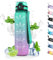 Trinkflasche 1L, Trinkflasche Sport mit Filter, Trinkflasche Auslaufsicher für Erwachsene, Trinkflasche mit Zeitmarkierung, Motivational Wasserflasche, für Wandern, Gym, Camping, Outdoor, Running