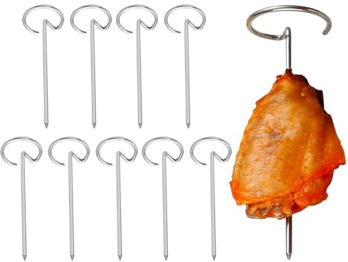 Brochetas de brocheta para freidora de aire,Brochetas de pollo para freidora de aire - 10 brochetas verticales para asar carne - Palitos de brocheta para barbacoa para carne, pollo y verduras, brochet