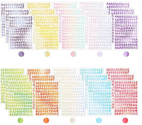 4260 Stücke Buchstaben Aufkleber, 30 Blätter Buchstaben zum Aufkleben, 15.5 * 10.5cm Klebebuchstaben für Schilder Adressnummer DIY Scrapbooking Postfach Dekorationskunst