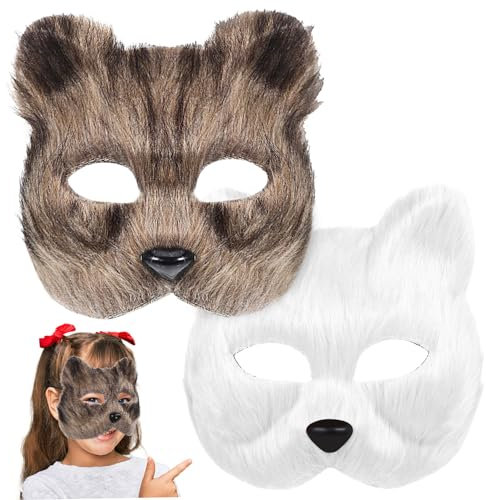 Vaguelly Realistisches Weißes Set Für Halloween-party-maskenball-cosplay-masken
