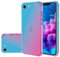 Gufuwo Custodia per iPhone SE 4, Copertura Morbida in TPU Sfumato - Antigraffio Ultra Sottile con Protezione Antishock Cover per iPhone SE 4 Blu/Rosa