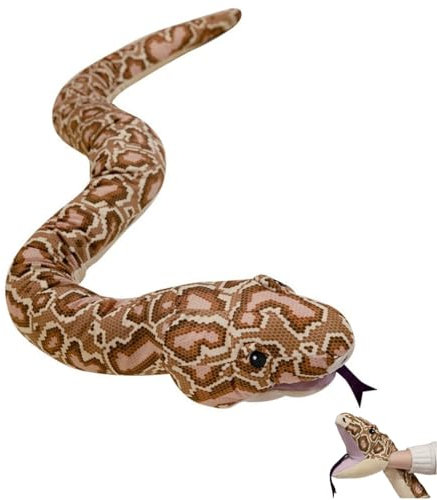 champracer Schlange Kuscheltier, Schlange Handpuppe, Plüschtier Schlange, Niedliches Schlange Plüschtier, Rollenspiel interaktives Spiel Und Puppentheater für Kinder (90CM)