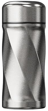 Mini Titanium Thermosflaschen mit Teefilter, doppelwandiger Vakuum-Wärmebecher, silber, langlebig und leicht, für heiße und kalte Getränke, für Teeliebhaber, Reisetasse Flasche (200ML Round)