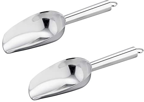 Juego de 2 platos pequeños de acero inoxidable para harina de caramelo, metal, utilidad para recipientes, hornear, cocina, despensa, lavavajillas, cuencos de cena (plata, talla única)