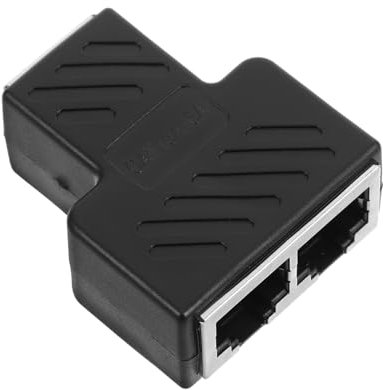 Vaguelly Ethernet Splitter Adapter mit Bauweise Dual Port Netzwerkkabel Verteiler für Zuverlässige Signalübertragung Gleichzeitige Verbindung Mehrerer Geräte für Internetanschlüsse