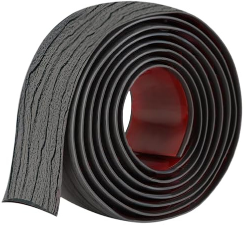 Door Threshold Strip for Doorways, Grey Floor Transition Strips Wood Effect Self Adhesive Laminate Flooring Edge Trim for Carpet Tiles 1M