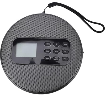 Depisuta Tragbarer CD-Player, Dual-Stereo-Lautsprecher, Wiederaufladbarer Bluetooth-Auto-discmans-MP3-Musikplayer mit USB-AUX-Anti-Sprung-Schutz, Kopfhörer und AUX-Kabel