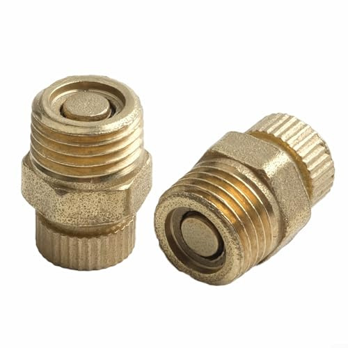Luftkompressor Ablassventil Schrauben 4er Set Messing für kleine leise Pumpen, Gewindezubehör für schnellen und zuverlässigen Abfluss von Wasser aus Tanks