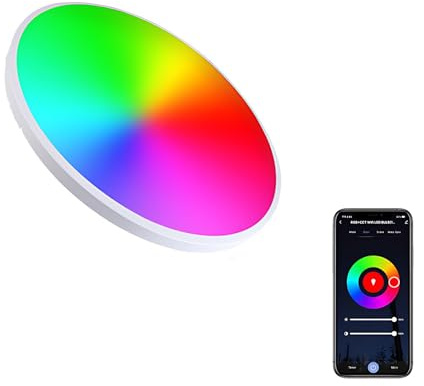 Lancoon WiFi Deckenlampe Tuya WiFi Farbwechselnde LED Smart Licht Sprachsteuerung Kompatibel mit Alexa Google Home Remote Dimm/Abstimmungslampen für Schlafzimmer Wohnzimmer Weiß