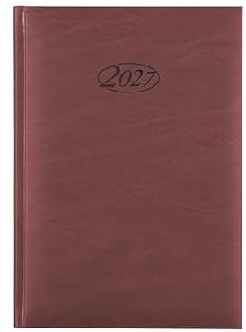 Livepac-Office Buchkalender 2027 / Chefkalender/Farbe: bordeaux
