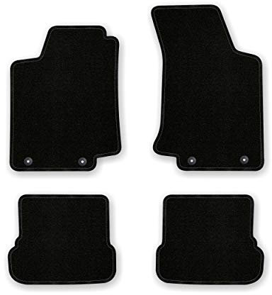 Bär-AfC Auto Fußmatten Basic passend für VW Golf 3 Cabrio 1993-1998, Autoteppiche Nadelvlies Schwarz, Rand Kettelung Schwarz, Set 4-teilig, VW09772