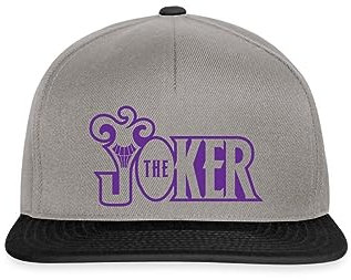 Spreadshirt DC Comics Batman The Joker Snapback Cap, One Size, Graphit/Schwarz